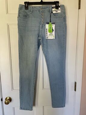 d. jeans Light Blue High-Rise Button-Fly Skinny Jeans